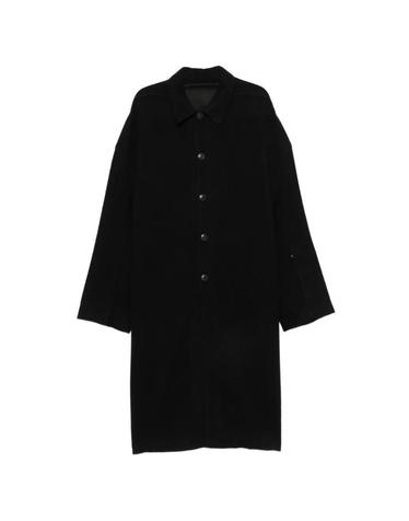 [해외직구] 26 FW 릭오웬스 타워 버튼 블랙 보일드 울 브래드 코트 RU02F4970WBD TP455470069