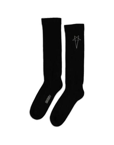 [해외직구] 26 FW 릭오웬스 다크쉐도우 니하이 삭스 블랙 DA01F4468SOCKC