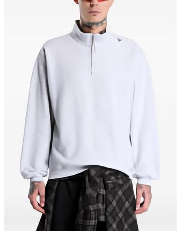 [해외직구] 26 FW 로아 로고 자수 하프 지퍼 스웨터 YBUW087FA56LIGHTGREY TP459232672