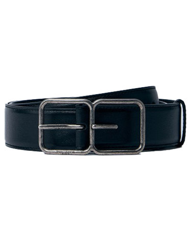 [해외직구] 26 FW 생로랑 Double Frame 더블 프레임 빈티지 버클 레더 벨트 819811 BOO0D 1000