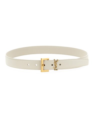[해외직구] 생로랑 벨트 with YSL Plate in 화이트 레더 for 여성 634437BOO0W9207 TP573082979