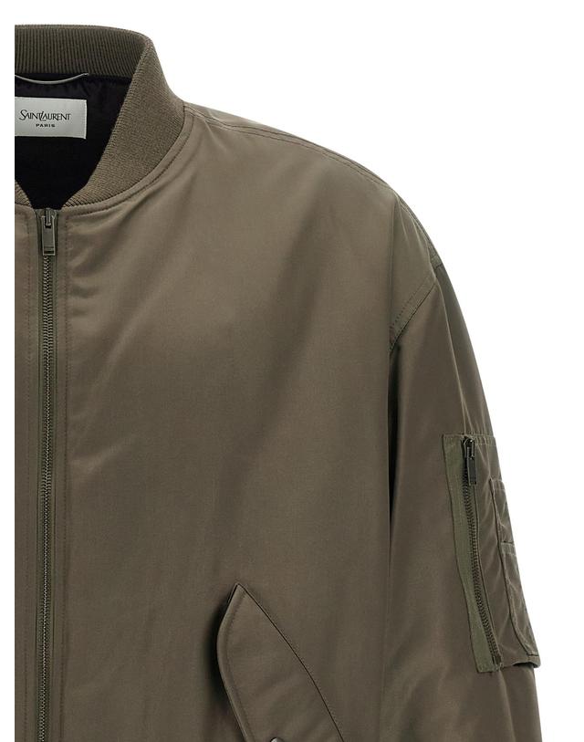 생 로랑 [해외직구] 26FW 생로랑 봄버 Taupe 카키 838713YZ9BV2879 TP572957299 착용컷