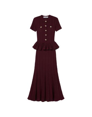 셀프 포트레이트 [해외직구] 셀프포트레이트 peplum pointelle knit midi dress 12188738683144 TP725388294