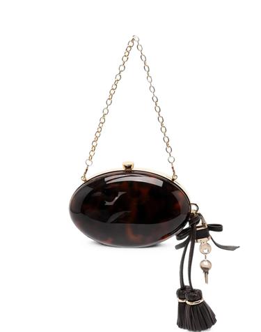 [해외직구] 셀프포트레이트 tortoiseshell effect tassel detail clutch bag 12269226066184 TP725501107