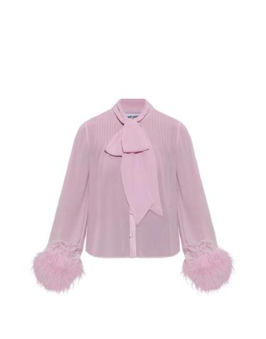 [해외직구] 26 FW 셀프포트레이트 페더 트리밍 푸시 보우 셔츠 PF26008TP TP456553810