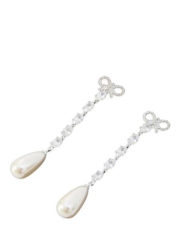 [해외직구] 26SS 셀프 포트레이트 보우 펄 Droplet 귀걸이 RS26609ESLSILVER TP573089491