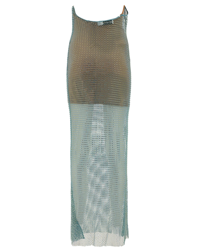 셀프포트레이트 셀프 포트레이트 [해외직구] 23SS 셀프 포트레이트 Mint 라인스톤 Fishnet Cowl 드레스 SS23149XGGREEN TP573086863 착용컷