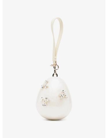 [해외직구] 26 FW 시몬 로샤 crystal embellished Egg tote bag BAG110ECBOW0773 TP459397293