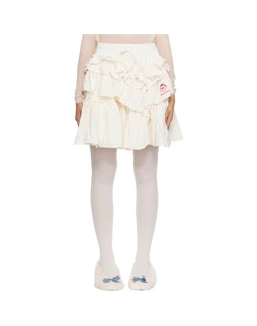 [해외직구] 시몬 로샤 오프 화이트 adidas Originals 프릴 미디 스커트 KQ6958 TP878097750