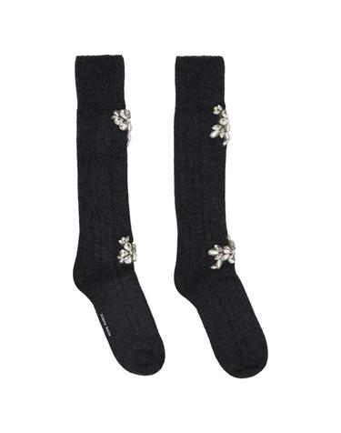 [해외직구] 시몬 로샤 jewel embellished ribbed socks 12317328572680 TP725754615