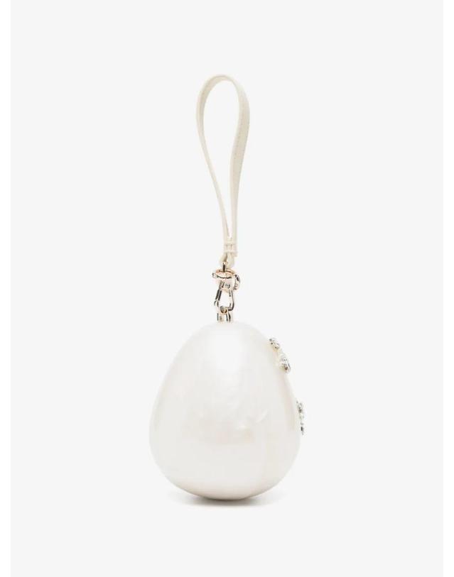 시몬로샤 시몬 로샤 [해외직구] 26 FW 시몬 로샤 crystal embellished Egg tote bag BAG110ECBOW0773 TP459397293 착용컷