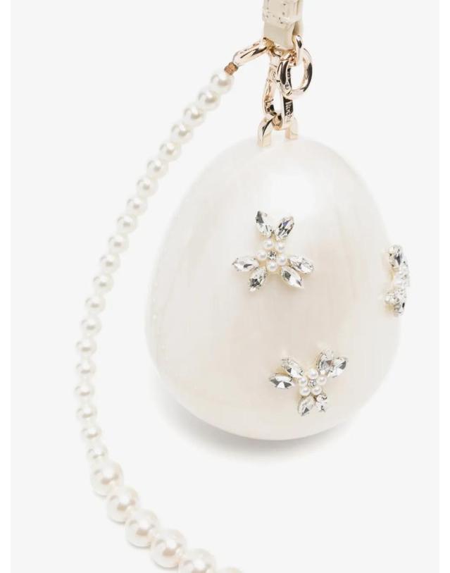시몬로샤 시몬 로샤 [해외직구] 26 FW 시몬 로샤 crystal embellished Egg tote bag BAG110ECBOW0773 TP459397293 착용컷