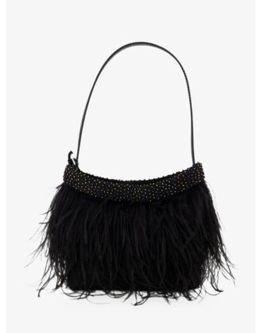 [해외직구] 26 FW 스타우드 Winslow feather trim shoulder bag H26F4032DBBLK TP459413609