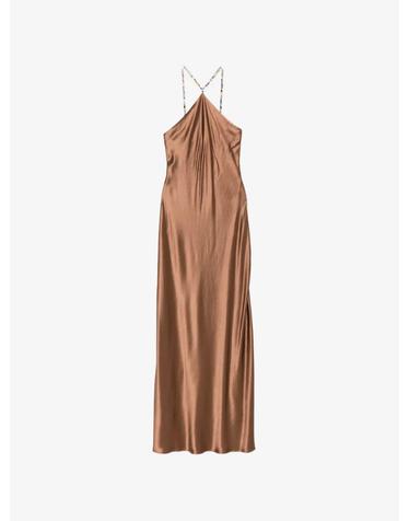 [해외직구] 26 FW 스타우드 Cadene beaded strap satin finish maxi dress R26F2213SA TP459390653