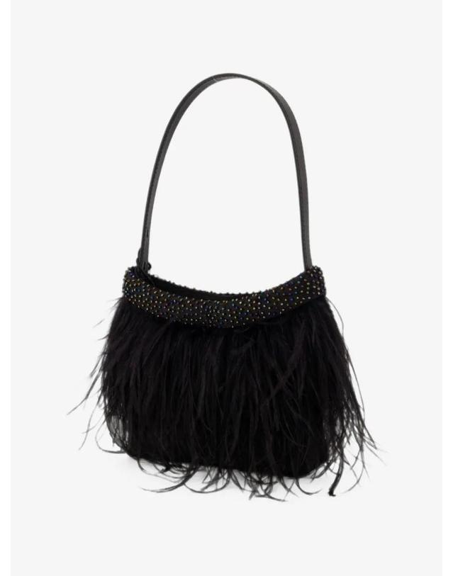 스타우드 [해외직구] 26 FW 스타우드 Winslow feather trim shoulder bag H26F4032DBBLK TP459413609 착용컷