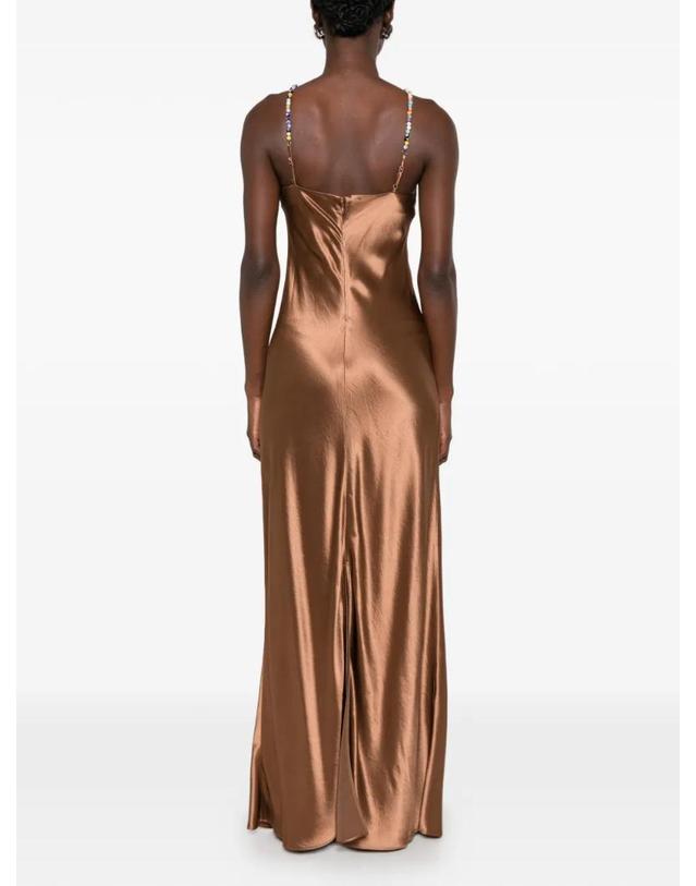 스타우드 [해외직구] 26 FW 스타우드 Cadene beaded strap satin finish maxi dress R26F2213SA TP459390653 착용컷