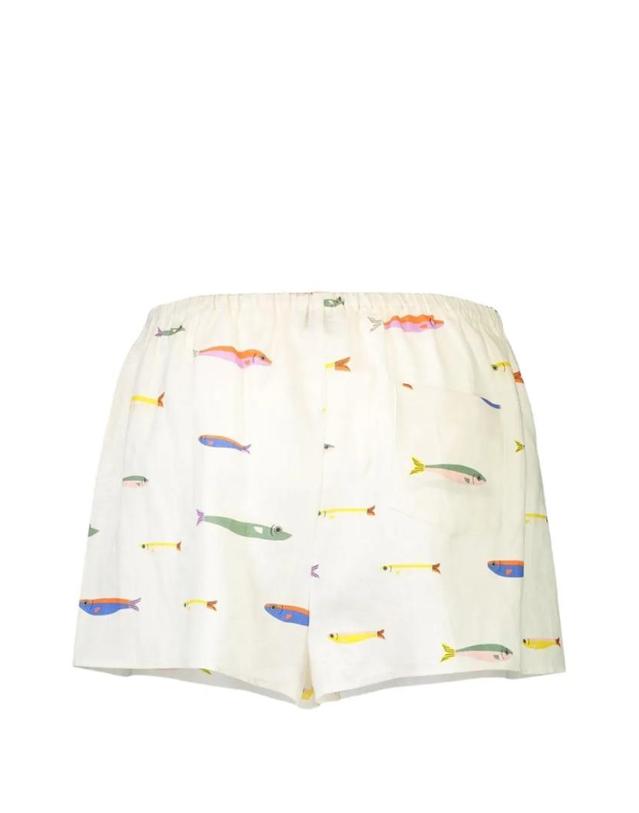 스타우드 [해외직구] 26 FW 스타우드 fish print linen shorts R25P4118PL TP460069549 착용컷