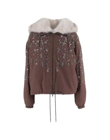 [해외직구] 26 FW Stella McCartney embellished faux fur trim jacket SOLEILBRIGHT TP459269485