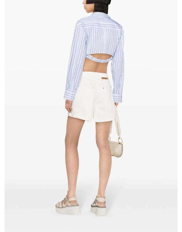 스텔라 매카트니 [해외직구] 26 FW Stella McCartney 투톤 데님 쇼츠 6D02503SPH57 TP455608361 착용컷