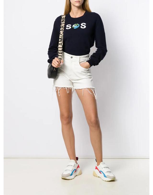 스텔라 매카트니 [해외직구] 26 FW Stella McCartney 프린지 데님 쇼츠 600452SNH50 TP456452416 착용컷