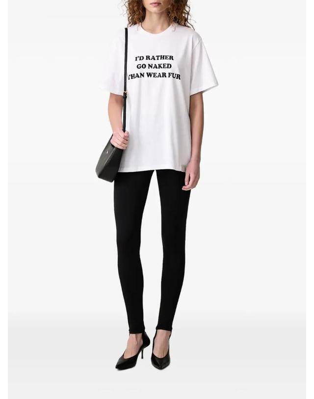스텔라 매카트니 [해외직구] 26 FW Stella McCartney 래더 고 네이키드 슬로건 티셔츠 6J01583SQB01 TP459001983 착용컷