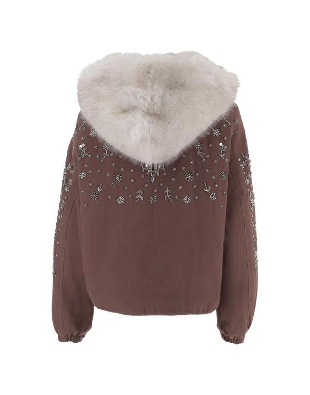 스텔라 매카트니 [해외직구] 26 FW Stella McCartney embellished faux fur trim jacket SOLEILBRIGHT TP459269485 착용컷