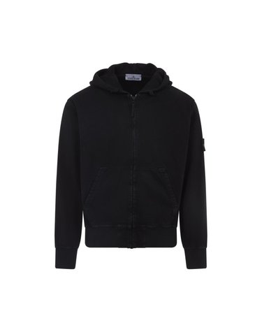 [해외직구] 26 FW 스톤 아일랜드 오버사이즈핏 후드 집업 스웨트셔츠 블랙 K2S156100017S0184