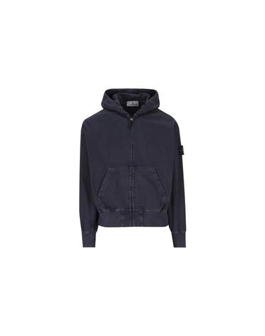 [해외직구] 26 FW 스톤 아일랜드 오버사이즈 핏 후드 집업 스웨트셔츠 블루 K2S156100017S0184