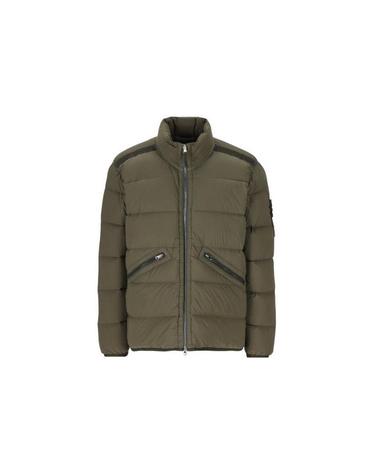 [해외직구] 26 FW 스톤 아일랜드 하이넥 지퍼업 코트 그린 811543028