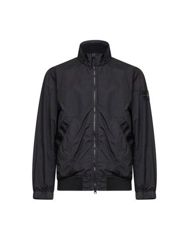 [해외직구] 26 FW 스톤 아일랜드 로고 패치 집업 나일론 포켓 자켓 블랙 L1S154100111S0A23