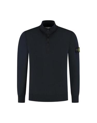 [해외직구] 26 FW 스톤 아일랜드 로고 패치 쿼터집 스웨트셔츠 V0020 L1S156100070S0051