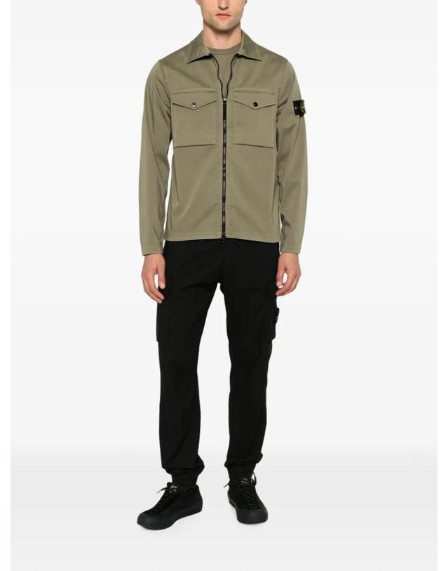 스톤아일랜드 [해외직구] 26 FW 스톤아일랜드 로고 패치 집업 코튼 셔츠 L2S151200010S0012 TP455856445 착용컷