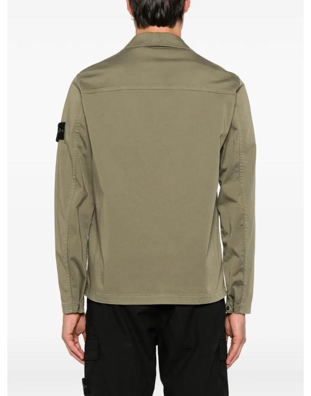 스톤아일랜드 [해외직구] 26 FW 스톤아일랜드 로고 패치 집업 코튼 셔츠 L2S151200010S0012 TP455856445 착용컷