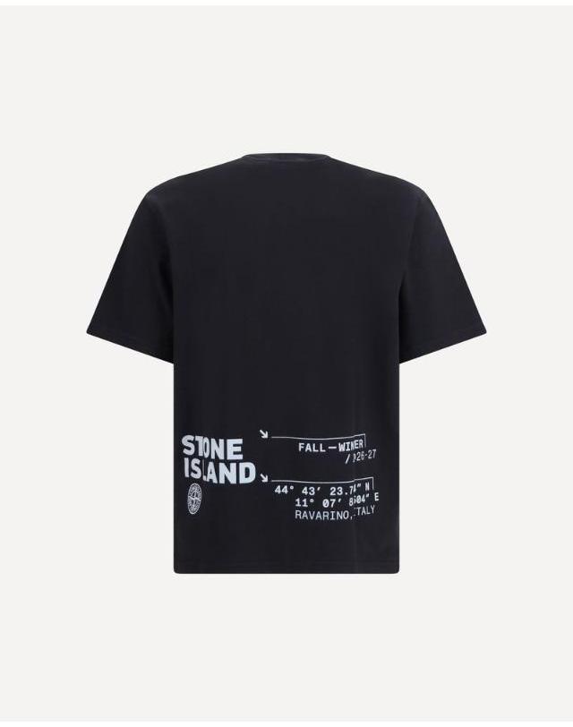 스톤아일랜드 [해외직구] 스톤 아일랜드 나침반 로고 프린트 티셔츠 L2S152100001S0480 V0029 TP979777813 착용컷