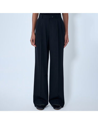 [해외직구] 26 FW 더로우 Virgil 버질 플리츠 프론트 하이라이즈 울 팬츠 블랙 10539 W2812 BLK