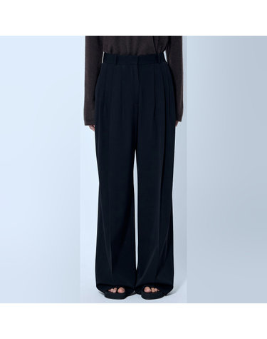 [해외직구] 26 FW 더로우 Daniela 다니엘라 플리츠 울 팬츠 R000335 W4685 BLK