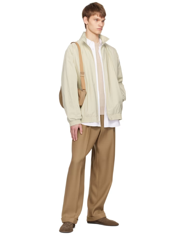 더 로우 더로우 [해외직구] 26 FW 더로우 베이지 벤지 스웨터 241359M201000 착용컷