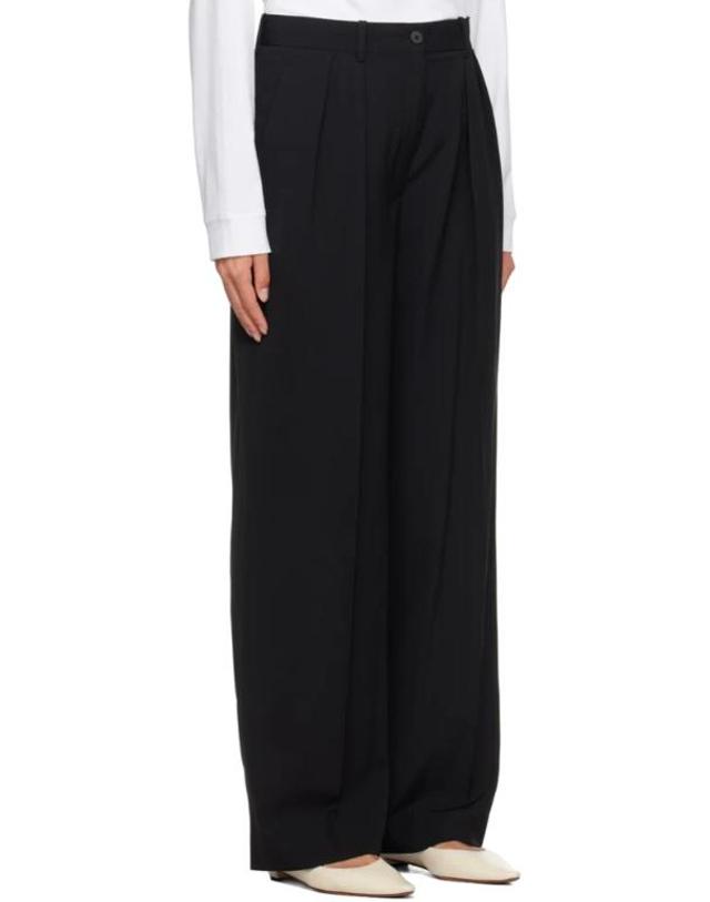 더 로우 더로우 [해외직구] 26 FW 더로우 블랙 이고르 슬랙스 232359F087006 착용컷
