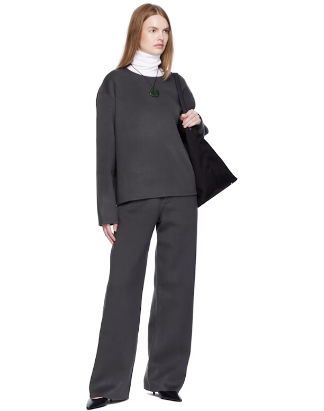 더 로우 더로우 [해외직구] 26 FW 더로우 블랙 라지 N S 파크 토트백 252359F049025 착용컷