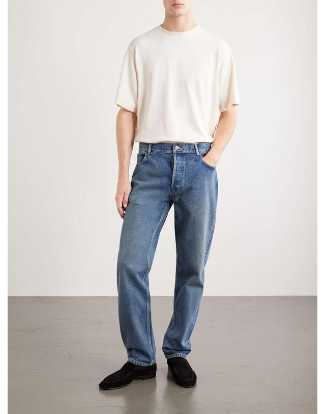 더 로우 더로우 [해외직구] 26 FW 더로우 블루 모에 스트레이트 레그 진 TP580552222 착용컷