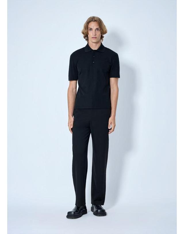 더 로우 더로우 [해외직구] 26 FW 더로우 남성 미스트랄 폴로 셔츠 1404 K753 BLK TP877327089 착용컷