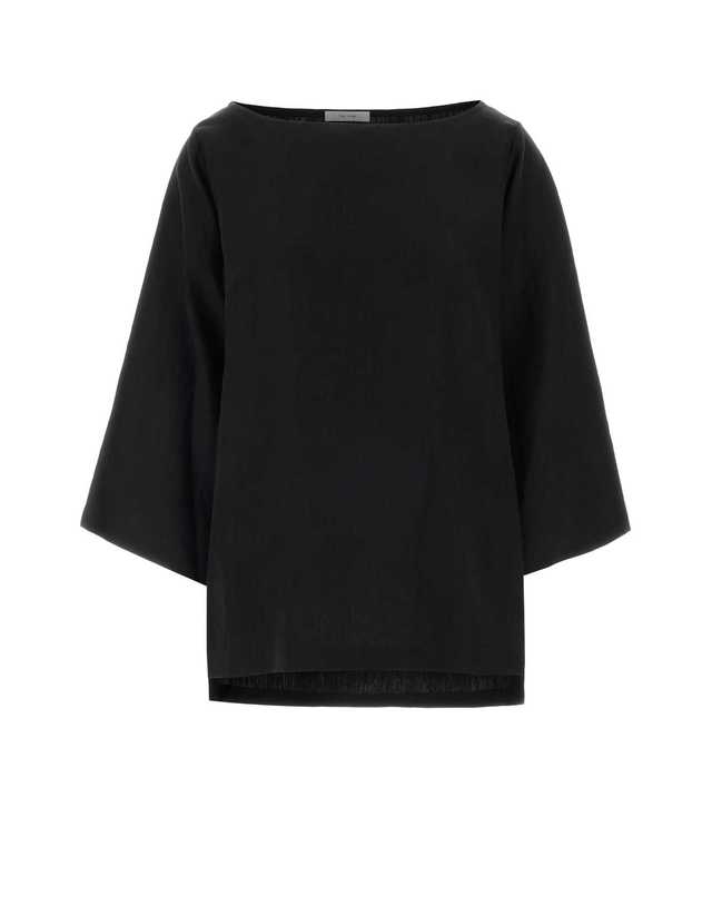 더로우 [해외직구] 26SS 더 로우 블랙 리넨 Junia 블라우스 10843W4357BLK TP574432832 착용컷