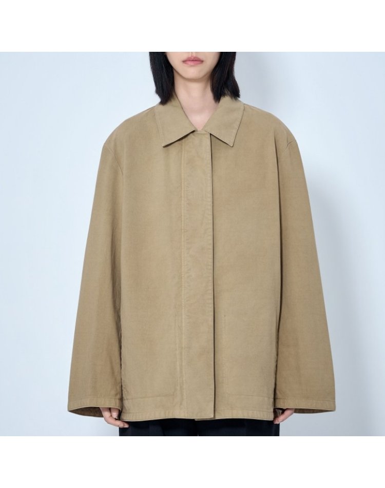 [해외] 26 FW 더로우 Baeza 클래긱 칼라 오버사이즈 코튼 자켓 10948 W2967 SBU