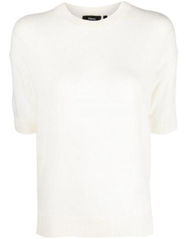 [해외직구] 24FW 띠어리 크루 넥 캐시미어 T 셔츠 From L0118709C05 TP580050405