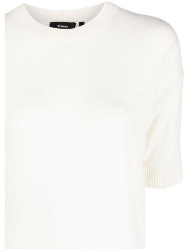 띠어리 [해외직구] 24FW 띠어리 크루 넥 캐시미어 T 셔츠 From L0118709C05 TP580050405 착용컷
