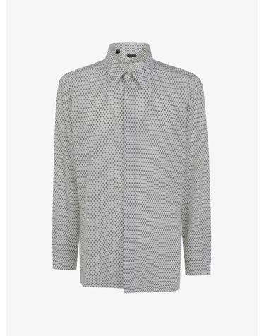 [해외직구] 26 FW 톰포드 diamond print silk shirt HRN009FMS132 TP458318206
