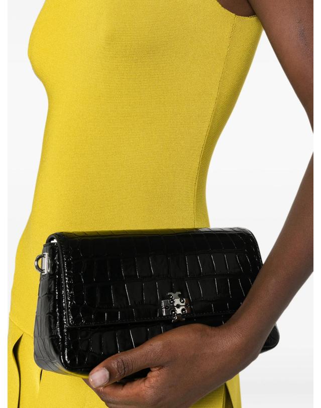토리버치 [해외직구] 토리버치 Charlie croc embossed shoulder bag 12155736031496 TP724751833 착용컷