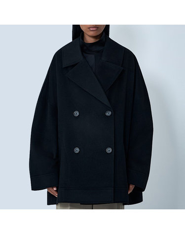 [해외직구] 26 FW 토템 더블 브레스트 노치드 라펠 울 블랜드 자켓 블랙 254 WRO0227 FB0466 001