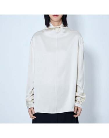 [해외직구] 26 FW 토템 슬로치 하이 넥라인 비스코스 새틴 블라우스 254 WRT0648 FB0020 116