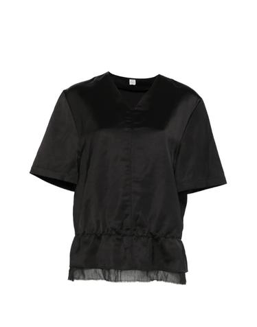 [해외직구] 26 FW 토템 V넥 새틴 블라우스 262WRT0714FB0623001 TP454490712